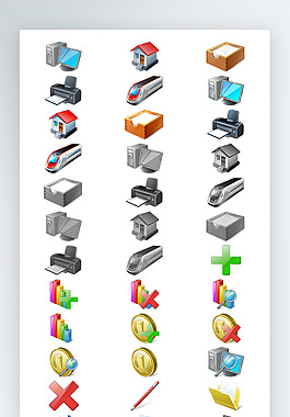 辦公圖標彩色工具圖標iconpng