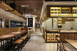 室內(nèi)餐館餐廳效果設計圖片
