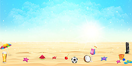 矢量夏季海報背景