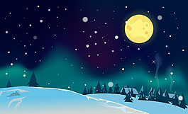 冬天雪景背景圖片