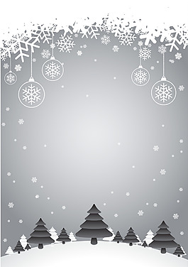 冬天雪景廣告背景