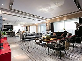 別墅2層休息室飯廳現(xiàn)代時尚設(shè)計風(fēng)格效果圖