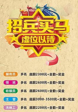 招兵買(mǎi)馬展架素材