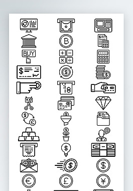 网络图案黑白线稿图标icon