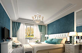柔和簡(jiǎn)約風(fēng)格空間臥室效果圖設(shè)計(jì)