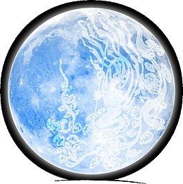 天藍(lán)色圓月中秋節(jié)日元素