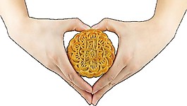 愛(ài)心中秋月餅素材圖片