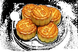 中國風中秋月餅元素素材