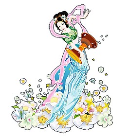 創(chuàng)意嫦娥奔月素材圖片