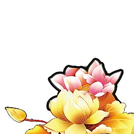 中秋節(jié)荷花元素素材