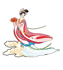 嫦娥奔月Png元素素材