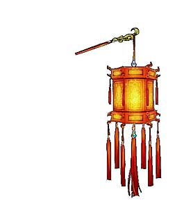 金色中秋灯笼素材图片