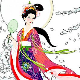 创意嫦娥奔月素材图片