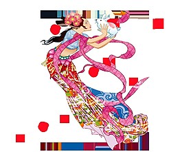 炫彩嫦娥奔月Png素材圖片