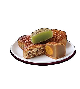 好吃的中秋月餅矢量素材
