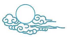 藍色祥云PNG元素