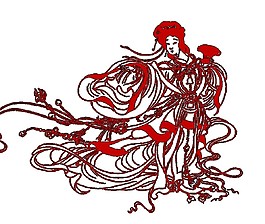 紅色嫦娥奔月PNG元素