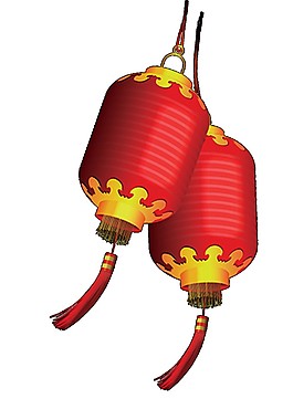紅色國慶燈籠素材