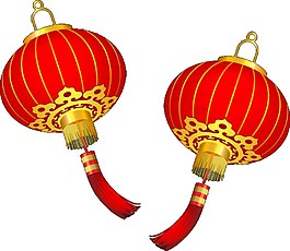 紅色喜慶燈籠PNG元素