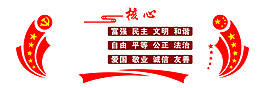 核心價值觀墻體廣告