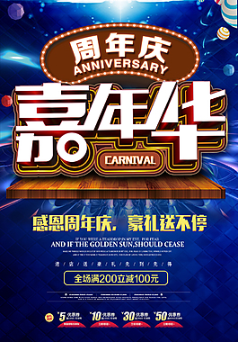 淘寶電商周年慶海報