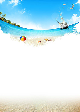簡約海洋元素背景