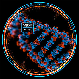 醫療主題HUD圓形循環元素-DNA