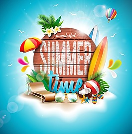 時(shí)尚夏天度假靜物