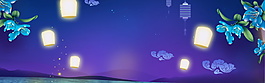 紫色夜光電商背景