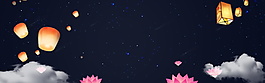 精美夜色電商背景