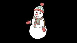 卡通雪人視頻素材
