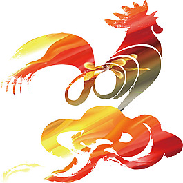 手繪雞年祥云元素