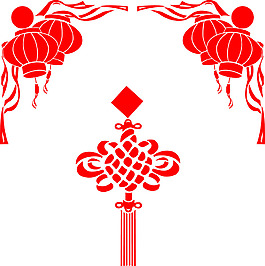 手绘喜庆灯笼元素