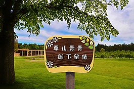 花草牌愛護環境木質標牌