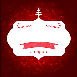 矢量簡(jiǎn)約白色不規(guī)則標(biāo)簽紅色花紋背景素材