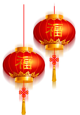 手繪春節(jié)燈籠元素