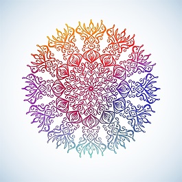 彩色雪花藝術(shù)矢量素材