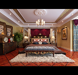 歐式豪華主臥模型