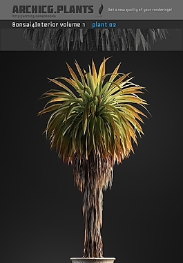 绿植盆景模型