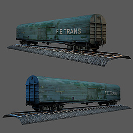 3D火車車廂模型