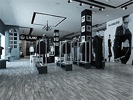 個(gè)性商場(chǎng)空間模型3d渲染圖