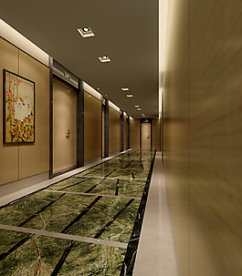 商業(yè)空間酒店走廊玄關(guān)模型