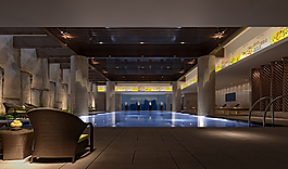 簡歐風格娛樂場所3d模型素材