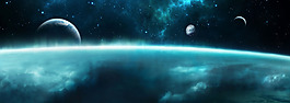 宇宙星球banner背景