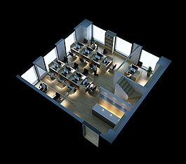 商业办公楼3D模型效果图