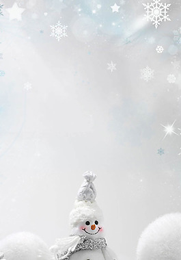 卡通雪人冬季H5背景素材