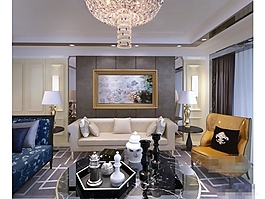 個性高端檔次現代沙發椅組合素材圖