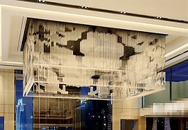 個性浪漫現(xiàn)代售樓處水晶吊燈素材