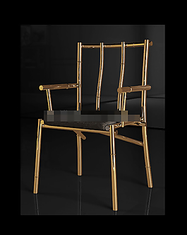 中式簡約個性金屬椅子