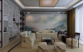 中式清新風(fēng)格客廳